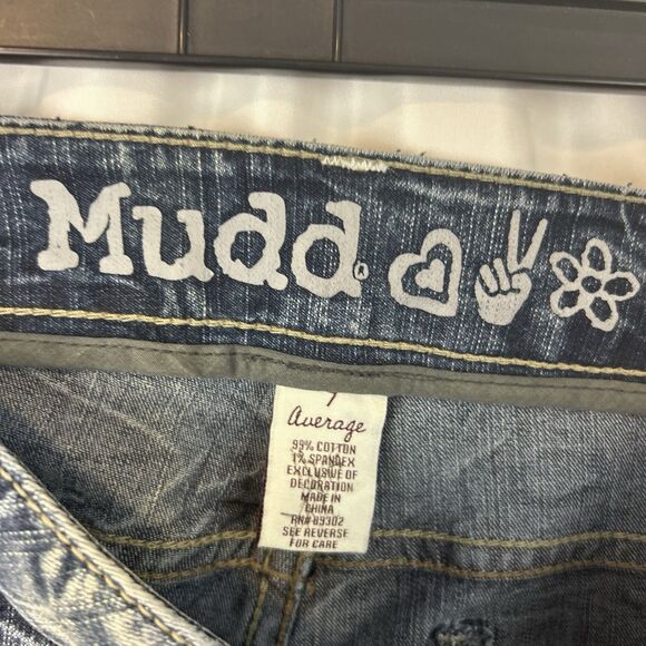 Mudd Women’s Size 7 Average Jegging Jeans Blue Crinkle Wash Stretch Skinny Fit - Picture 3 of 7